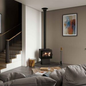 Masport CLUNES Steel Freestanding Wood Fireplace - Image 1