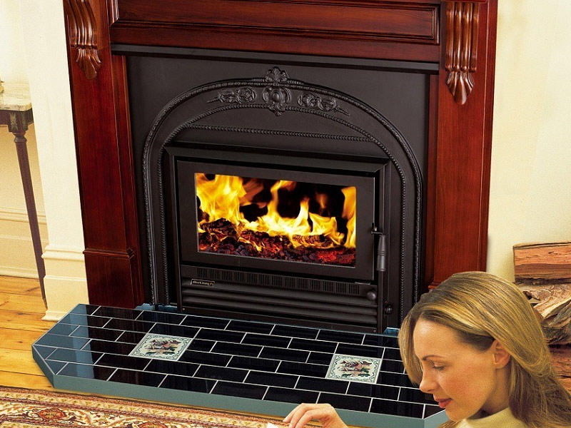 Heatcharm I500 Victorian Black Wood Fireplace Masters