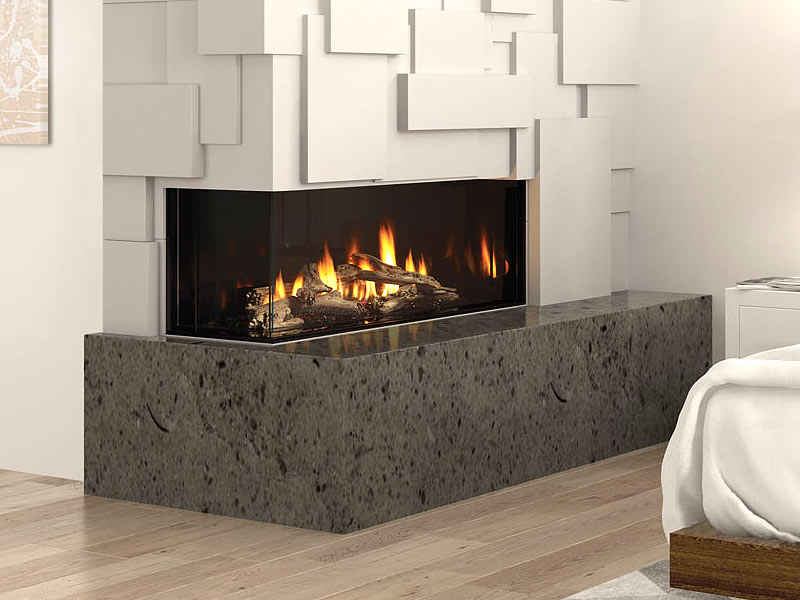 double sided gas fireplace