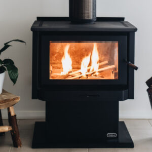 Kemlan Tempo Grand Pedestal Freestanding Wood Fireplace - Image 1
