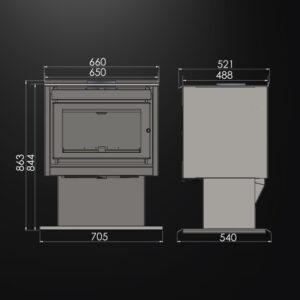 Kemlan Super Nova Freestanding Wood Fireplace - Image 3