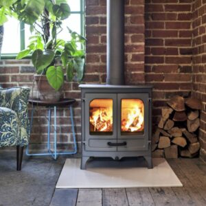 Charnwood Island II Freestanding Wood Fireplace - Image 1