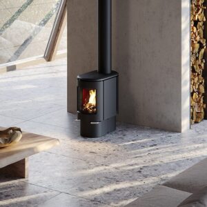 Nectre Form 1 Freestanding Wood Fireplace - Image 1