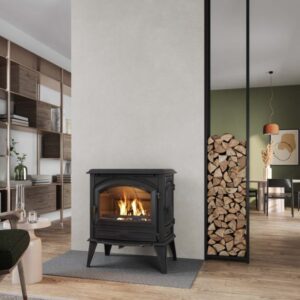 Dovre 640WD Freestanding Wood Fire - Black - Image 1