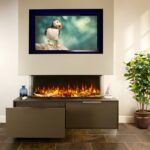 iRange-i1250e-Deep-Media-Wall-Three-Sided-Orange-Flame-with-Real-Wood-Logs-Draw-Open