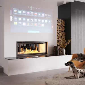 Hestia 1400 Guillotine Tunnel Inbuilt Wood Fireplace - Image 1